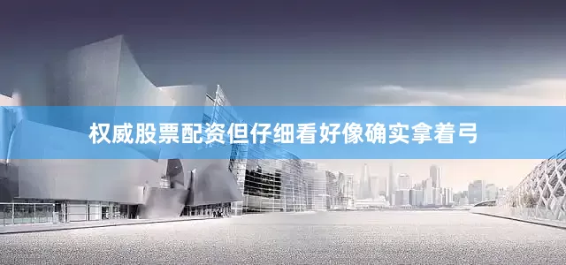 权威股票配资但仔细看好像确实拿着弓