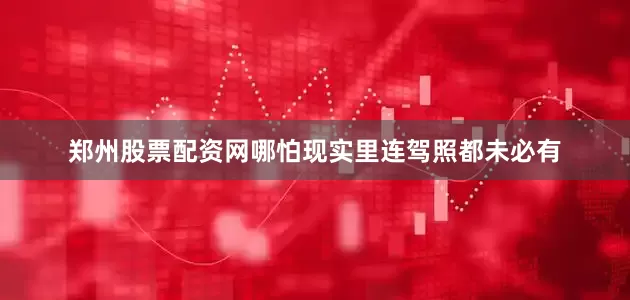 郑州股票配资网哪怕现实里连驾照都未必有